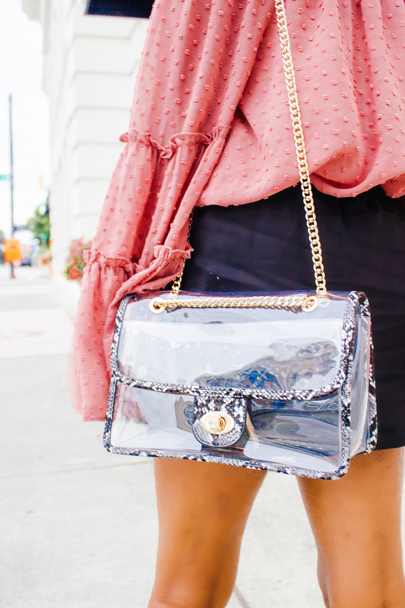 About Last Night Clear Crossbody Bag
